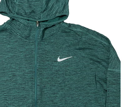 Nike Green Running Dri-FIT Full-Zip Hooded Sports Jacket