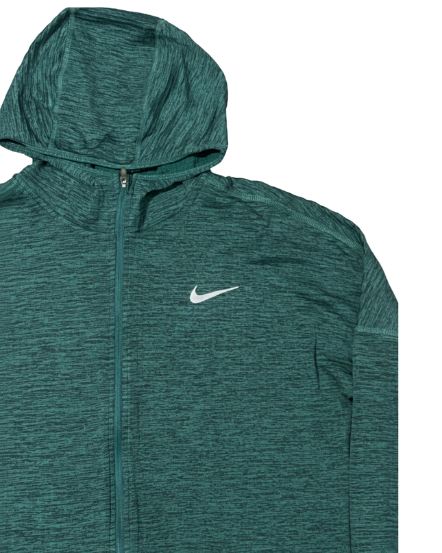 Nike Green Running Dri-FIT Full-Zip Hooded Sports Jacket