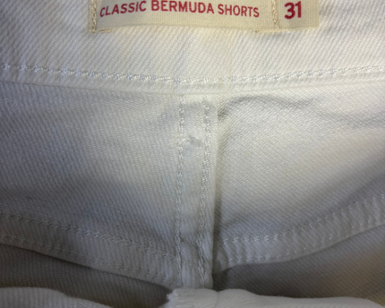 Levi's White Classic Bermuda Shorts