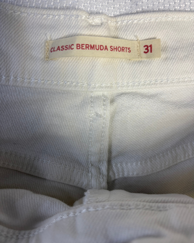 Levi's White Classic Bermuda Shorts