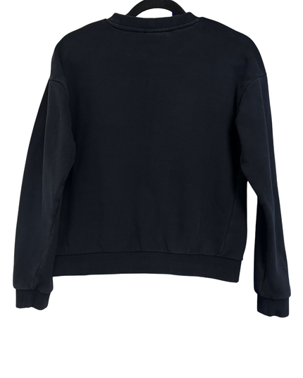 FILA Black Leopard Print Graphic Crewneck Sweatshirt