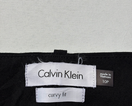 Calvin Klein Black Curvy Fit Professional Trousers