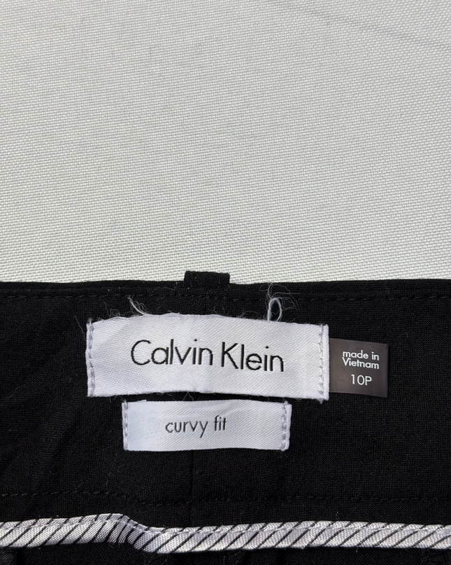 Calvin Klein Black Curvy Fit Professional Trousers