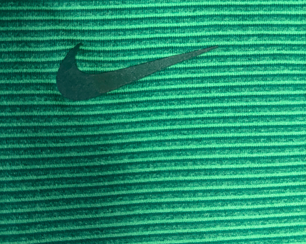 Nike Green Striped Dri-Fit Sports T-Shirt