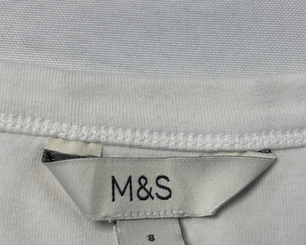 M&S Classic White Sleeveless Tank Top