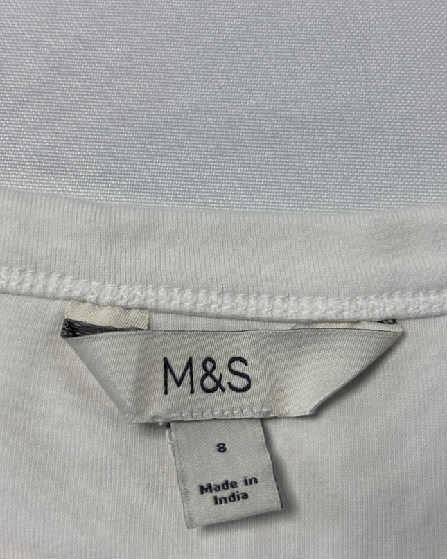 M&S Classic White Sleeveless Tank Top