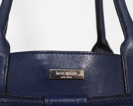 Kate Spade Navy Blue Leather Bow Shoulder Bag