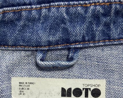 Topshop Moto Blue Denim Jacket