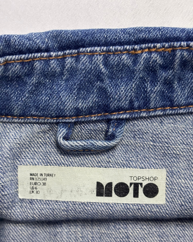 Topshop Moto Blue Denim Jacket
