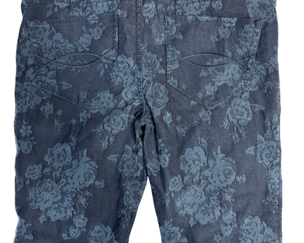 Abercrombie & Fitch Navy Blue Floral Skinny Jeans