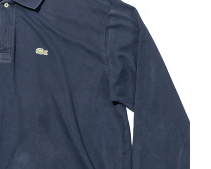 Lacoste Navy Blue Long Sleeve Piqué Polo Shirt