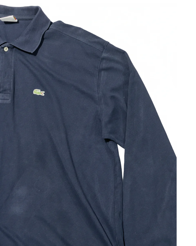 Lacoste Navy Blue Long Sleeve Piqué Polo Shirt