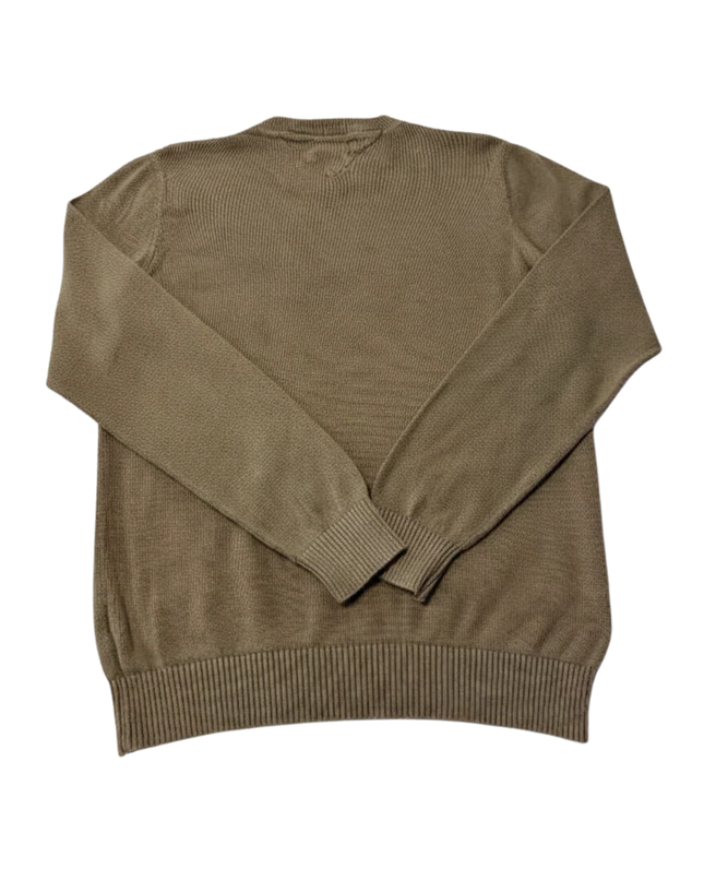 Tommy Hilfiger Tan Premium Cotton Crewneck Sweater