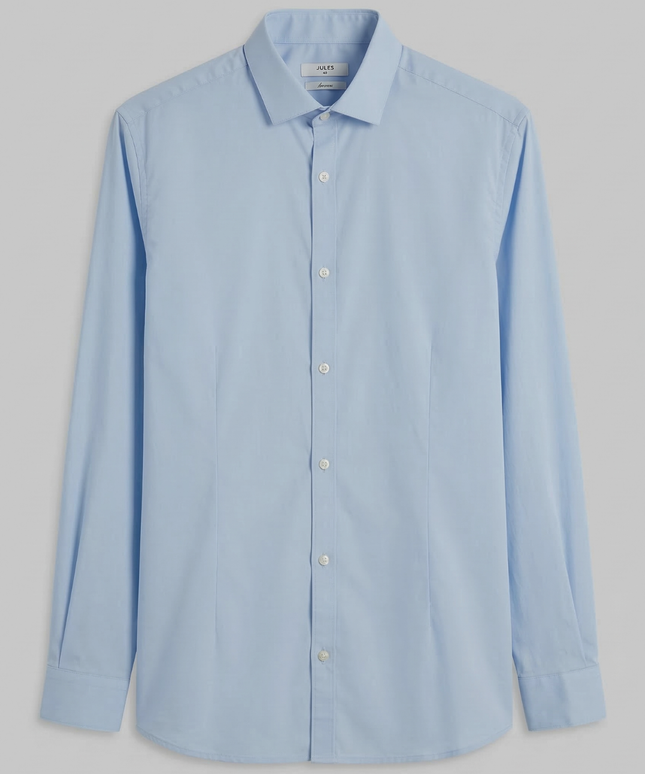 Jack & Jones Premium Light Blue Long Sleeve Stretch Shirt