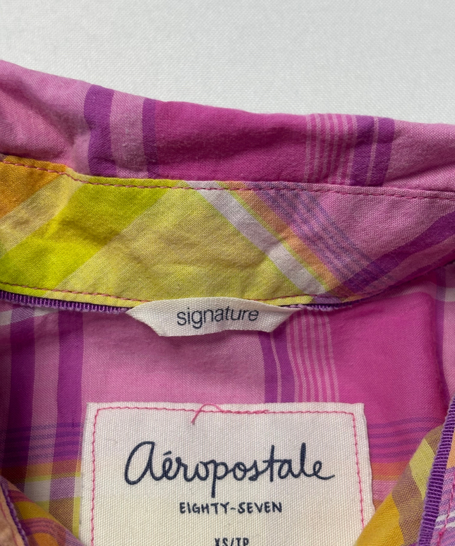 Aeropostale Multicolor Plaid Button-Down Shirt