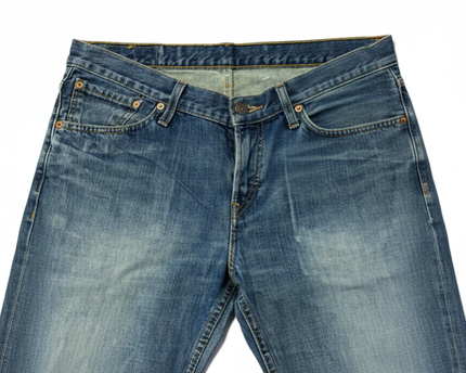 Levi's Blue 518 Straight Leg Button Fly Jeans