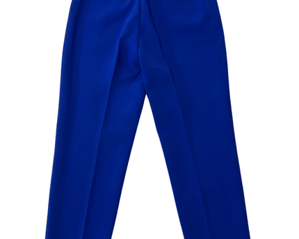 Zara High-Waisted Blue with Button Detail Tapered Trousers