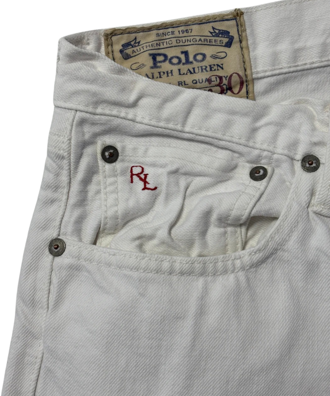 Polo Ralph Lauren White Hampton Straight Leg Jeans