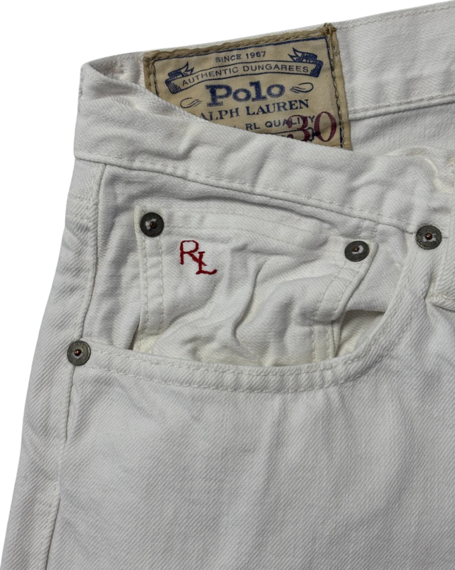 Polo Ralph Lauren White Hampton Straight Leg Jeans
