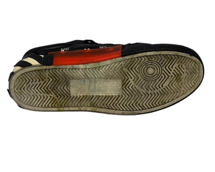 Off-White Black Low Vulcanized Leather Sneakers W/Box