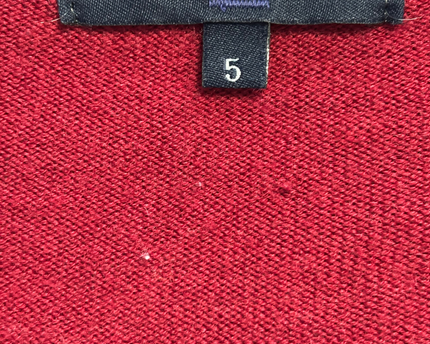 Burberry London Red V-Neck Wool Knit Sweater