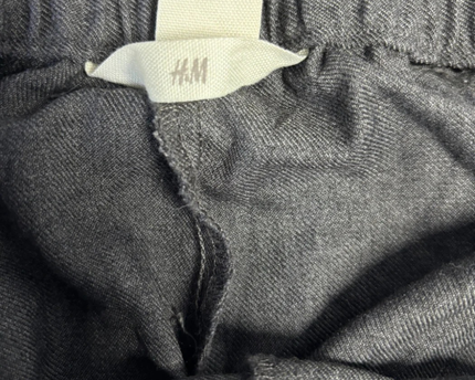 H&M Dark Grey Wide Leg Drawstring Pants