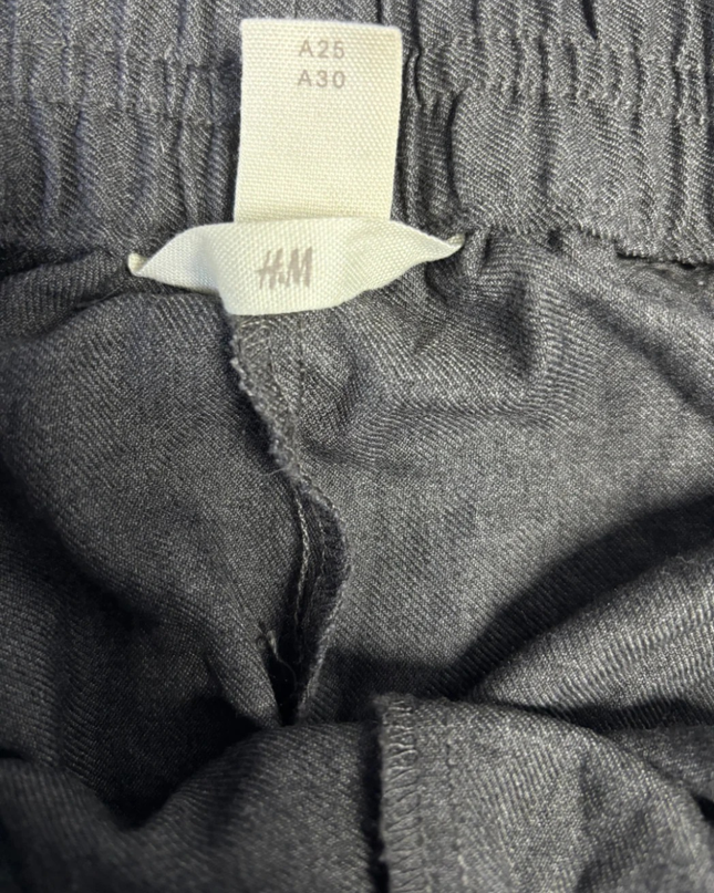 H&M Dark Grey Wide Leg Drawstring Pants