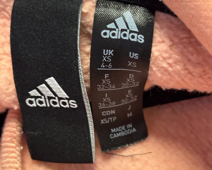 Adidas Pink Tonal Logo Pullover Hoodie