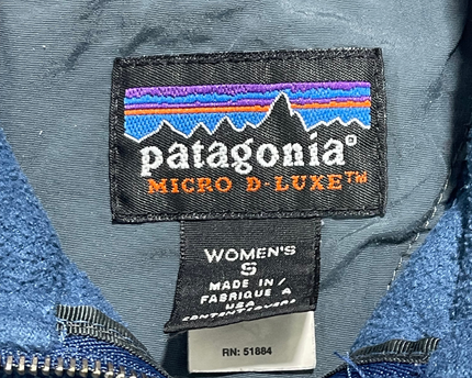 Patagonia Blue Micro D-Luxe 1/4 Zip Fleece Pullover