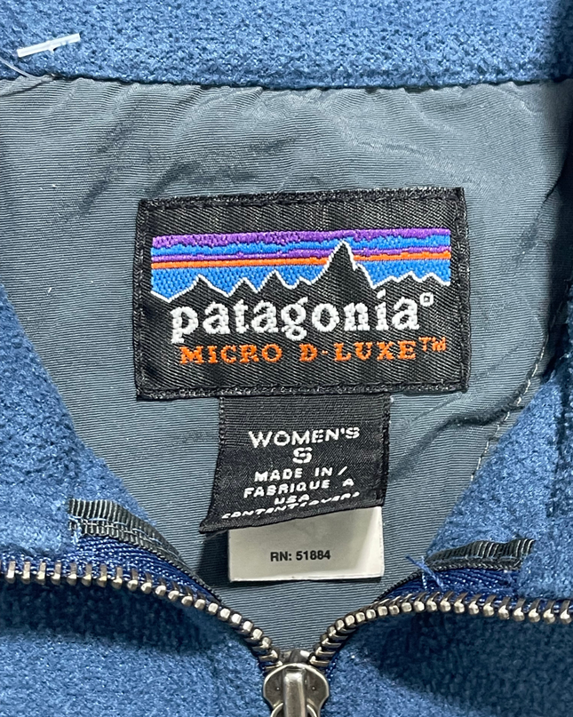 Patagonia Blue Micro D-Luxe 1/4 Zip Fleece Pullover
