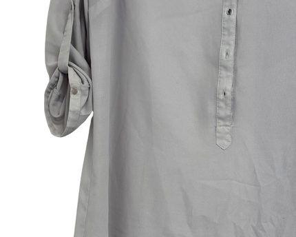 MOHITO Grey V-Neck with Zip Detail Blouse
