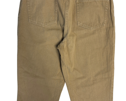 Lauren Ralph Lauren Tan Floral Embroidered Straight Leg Jeans