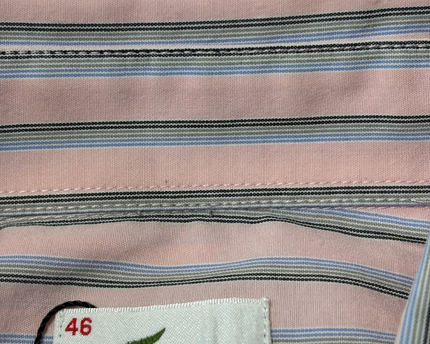 Lacoste Pink Striped Long Sleeve Button Down Shirt