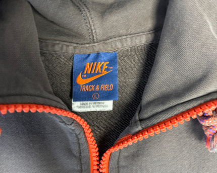 Nike Grey Track & Field Half-Zip Logo Hoodie