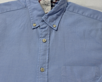 T.M. Lewin Blue Thomas Mayes Casual Button-Down Shirt