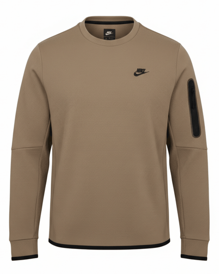 Nike Tan Tech Fleece Crewneck Sweatshirt