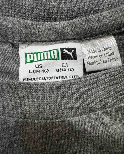 Puma Vertical Logo Charcoal Heather T-Shirt - XS | With Tags