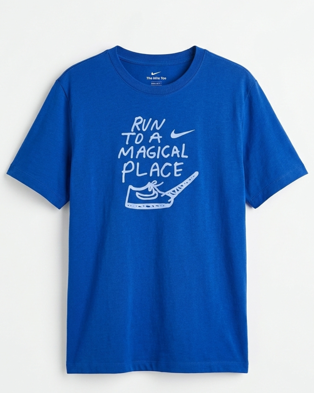 Nike Blue Artist In Residence Graphic Running T-Shirt | With Tag