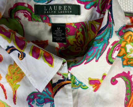 Ralph Lauren Multicolor Paisley Floral Cotton Shirt