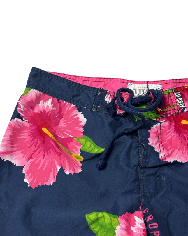 Aeropostale Navy/Pink Floral Print Board Shorts