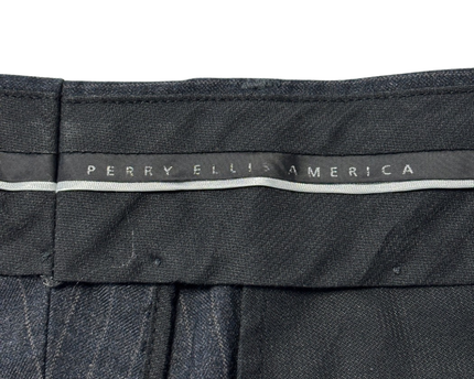 Perry Ellis America Charcoal Pinstripe Dress Pants