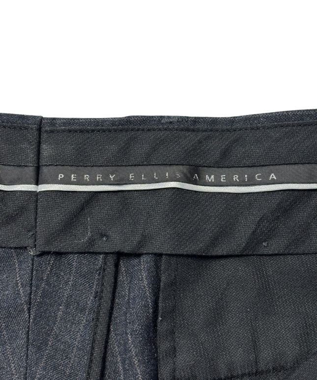 Perry Ellis America Charcoal Pinstripe Dress Pants