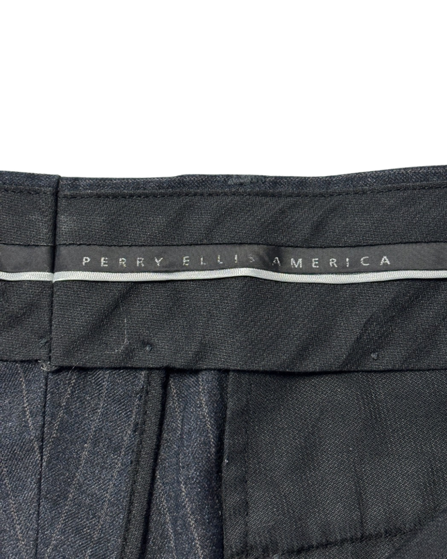Perry Ellis America Charcoal Pinstripe Dress Pants
