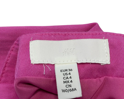 H&M Pink Textured Mini Skirt with Side Slit