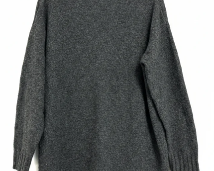 H&M Dark Grey Mock Neck Oversized Knit Sweater