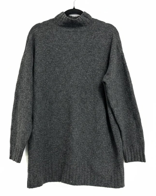 H&M Dark Grey Mock Neck Oversized Knit Sweater