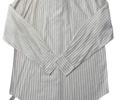 Massimo Dutti White/Purple Striped Cotton Dress Shirt