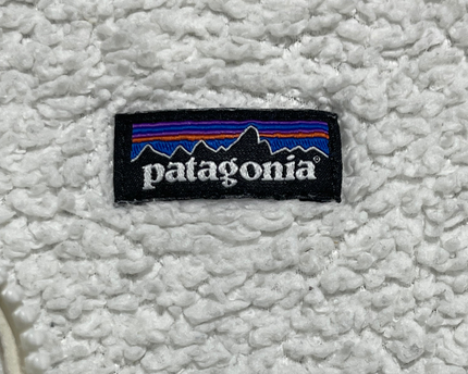 Patagonia White Los Gatos 1/4 Zip Sherpa Fleece Sweatshirt