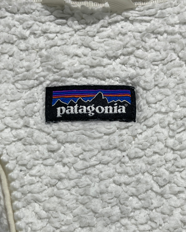 Patagonia White Los Gatos 1/4 Zip Sherpa Fleece Sweatshirt