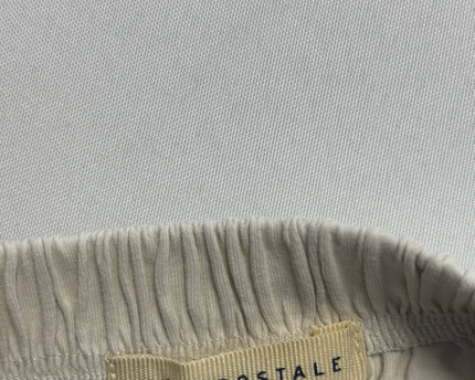 Aeropostale Off White Elasticated Smocked Crop Top